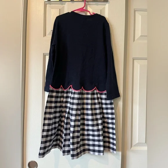 Crewcuts navy, pink and gingham dress size 10, NWT - Picture 8 of 13